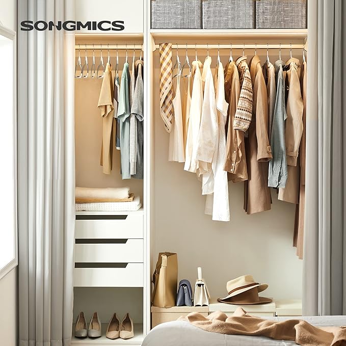 SONGMICS Clothes Hangers, Space-Saving, 0.2 Inches Thick, 17.7 Inches Wide - Image 2