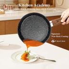 Kitchen Academy Induction Cookware Set-17 Piece Non-stick Cooking Pan Set - Image 3