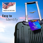 Personalized Engraved Gold Metal Luggage Tags - Image 5