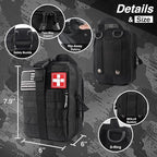 Survival First Aid Kit with Israeli Bandage, Chest Seal, Tactical Military - Image 5