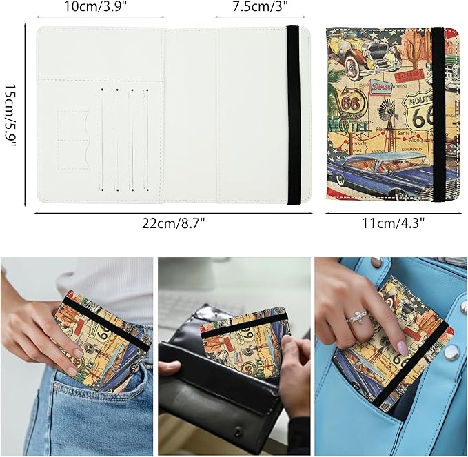 Passport Holder for Women and Men PU Leather Passport Cover for Travel - Image 5