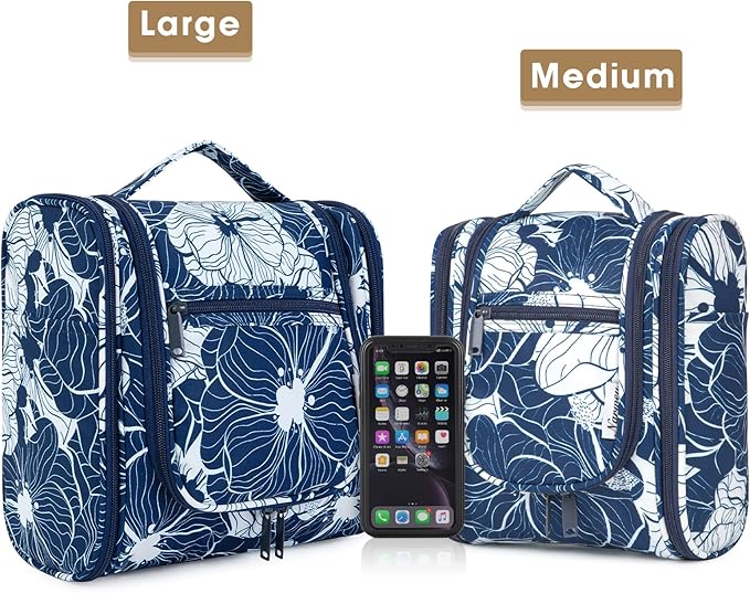 Narwey Hanging Toiletry Bag for Women Travel Makeup Bag Organizer Toiletries - Image 2