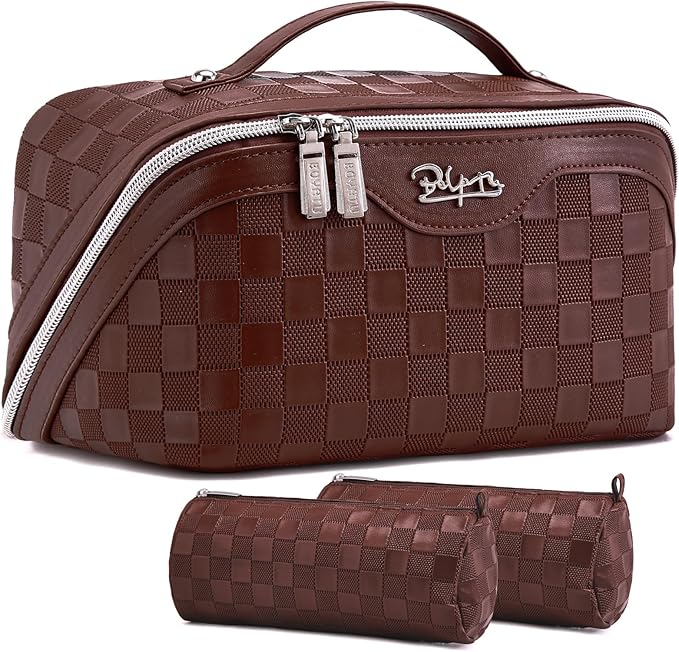 Travel Makeup Bag Organizer Cosmetic Bag: 3 Pcs Set Make up Bags by BOYATU