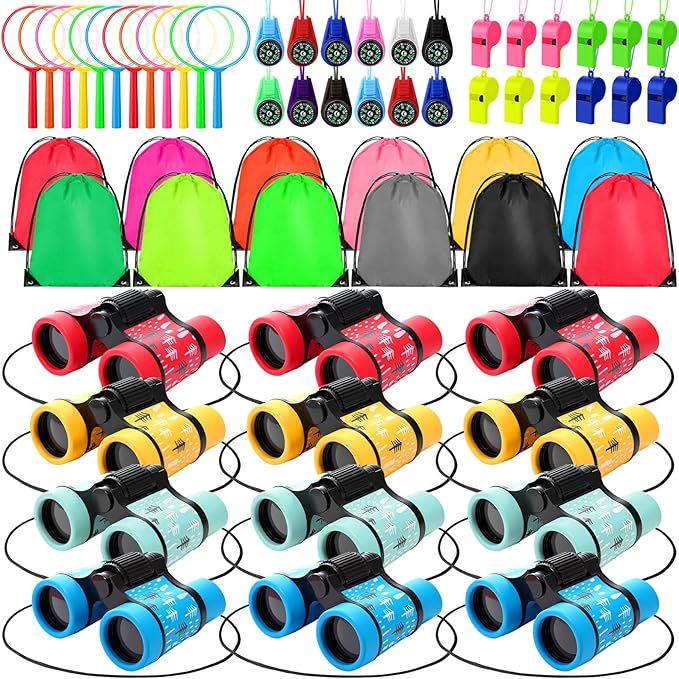 12 Set Binocular Compass Magnifying Glass Set Christmas Birthday Gift Small - Image 7