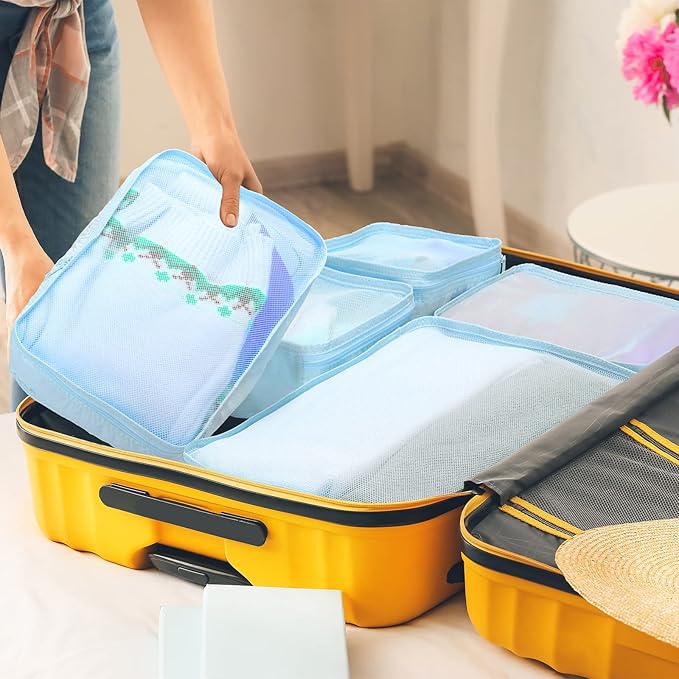 Reginary 6 Set Travel Packing Cubes Luggage Organizer Set Lightweight Suitcase - Image 4