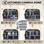 RAINSMORE Camera Bag Backpack for DSLR/SLR Mirrorless 15.6 Inch Laptop Camera - Image 3