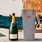 Single Bottle Insulated Wine Tote, 1 Bottle Wine Carrier Bag Padded Wine Cooler - Image 6