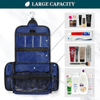 PAVILIA Large Hanging Toiletry Bag Travel Bag Women Men, Cosmetic Organizer - Image 5