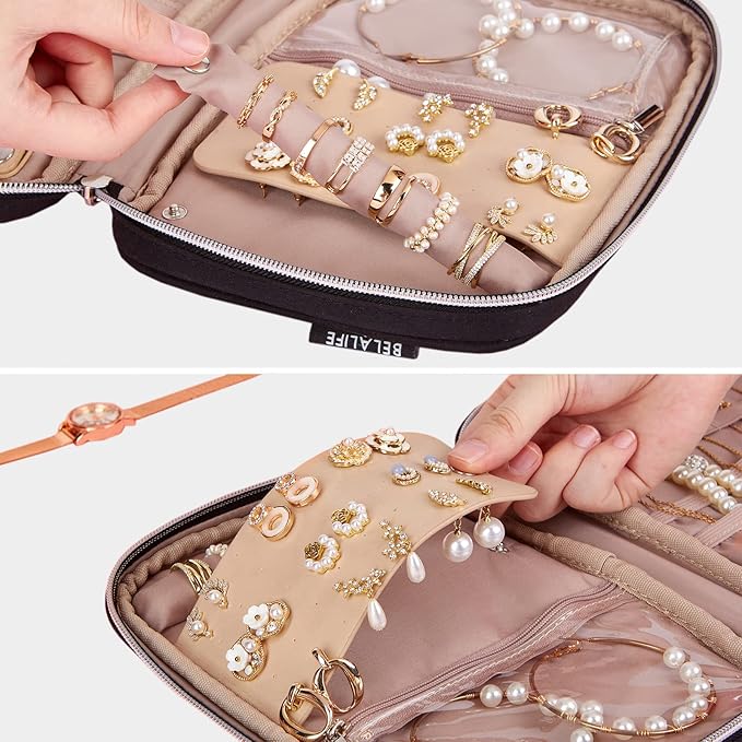 BELALIFE Travel Jewelry Organizer, Portable Storage Case - Image 3