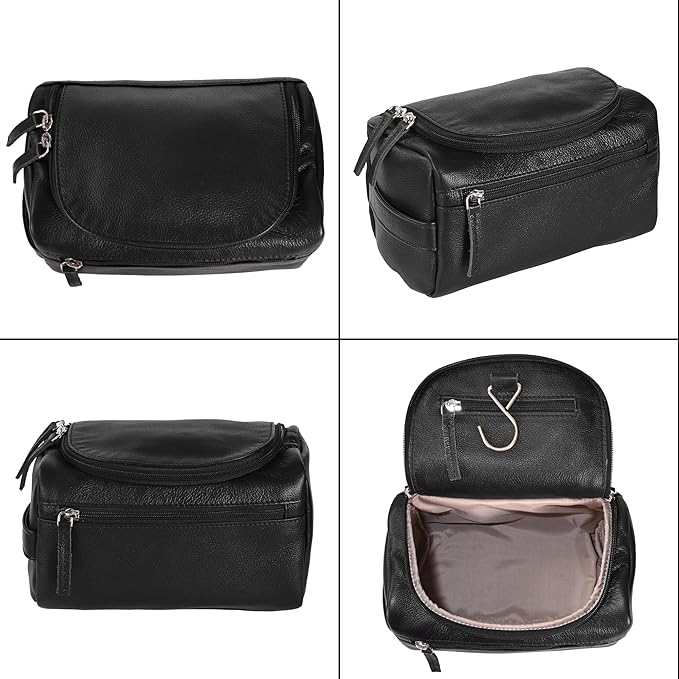 ELIZO Premium REAL Leather Toiletry Bag - Image 7
