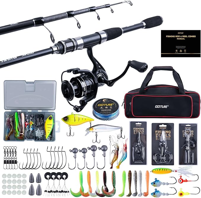 Goture Fishing Rod and Reel Combo, Fishing Pole, Telescopic Fishing Rod Kit by Goture
