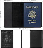 BIAOTIE Premium Leather Passport Holder Covers, Rfid Travel Wallet Passport - Image 3