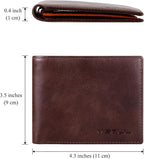 VISOUL Men's Leather RFID Blocking Wallet Extra Capacity, Bifold Security Wallet - Image 4