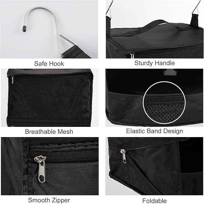 TABITORA Travel Portable Hanging Shelves Closet Organizer Packing Luggage - Image 6