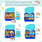 Kids Bento Lunch Box with 8oz Soup Thermo, Kids Leakproof Lunch Food Containers - Image 5
