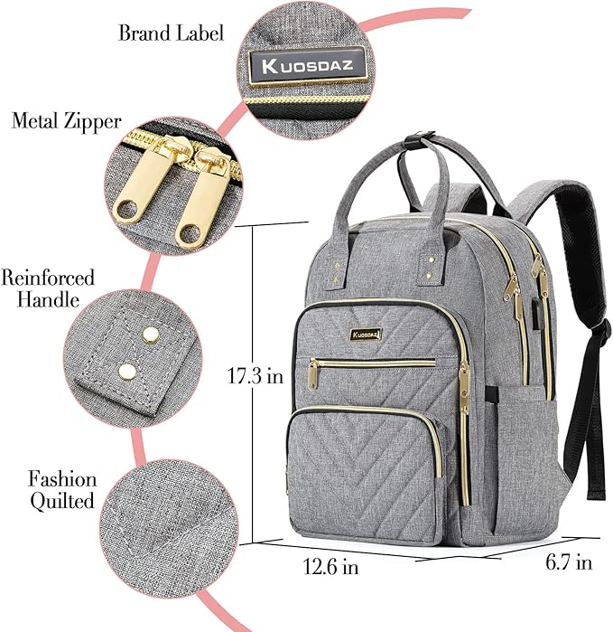 Travel Backpack for Women, 15.6 Inch Work Laptop Backpack, Water Resistant - Image 4