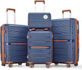 Campfun Luggage Sets 4 Piece, Expandable Carry On Luggage Set Hardshell PP by Campfun