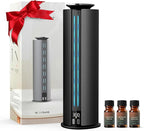 1800 Sq Ft Cordless Waterless Diffuser, 100ml Hotel Collection Diffuser Scent Air Machine for Home Cold Air Essential Oil Diffuser for Large Room Office Quiet (Black)