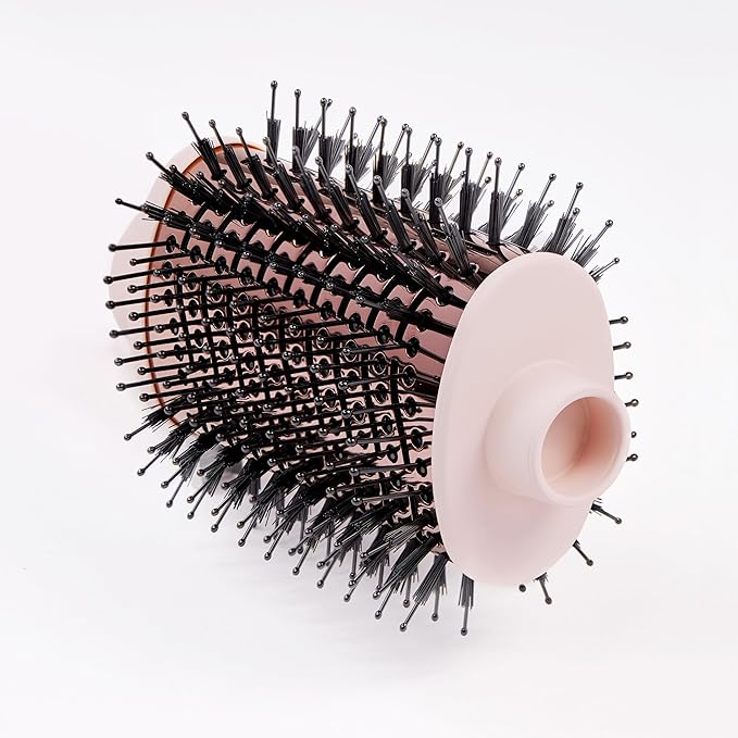L'ANGE HAIR Multi-Volume Dryer Brush Attachment | Titanium Blow Dryer Brush Barrel for Volumizing & Styling | Tool Sold Separately | Attachment - Blush - Oval 75mm