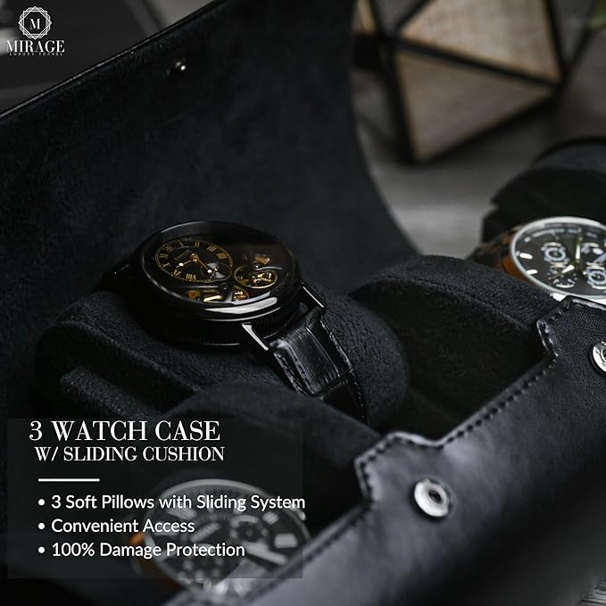 Travel Watch Case – 3 Watch Organizer Travel - Image 5