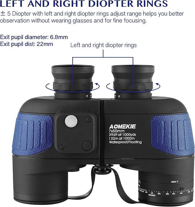 AOMEKIE 7X50 Marine Waterproof Binoculars - Image 8