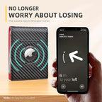 RUNBOX AirTag-Wallet-Mens-Slim-RFID Blocking Wallets Leather - Image 3