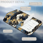 Japanese Art Blue and White Waves Set of 2 Luggage Tags - Image 3