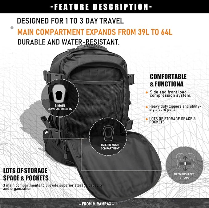 Tactical Backpack Military Backpacks - Image 3