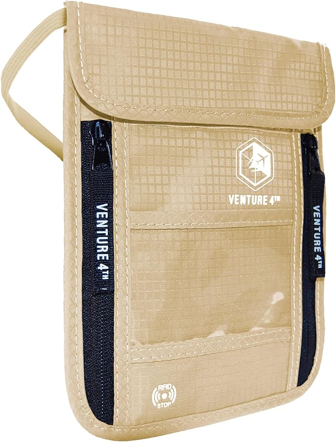 VENTURE 4TH Passport Holder Neck Wallet by VENTURE4TH