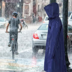 ANYOO Waterproof Rain Poncho Lightweight Reusable Hiking Hooded Coat Jacket - Image 7