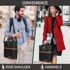 OPUX 3 Bottle Wine Carrier Tote, Insulated Leakproof Wine Cooler Bag, Wine - Image 6