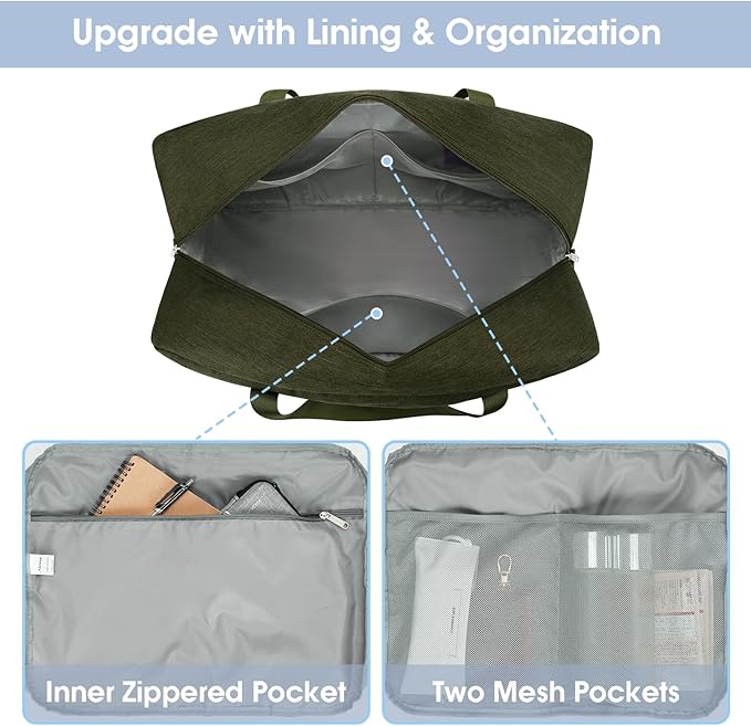 Carry on luaggage 22x14x9 Airlines Approved Foldable Carry on Bag Travel Duffel - Image 3