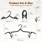 HOUSE DAY Foldable Travel Hangers 20 Pack w/10 Clips, Cruise Essentials 2025 - Image 7