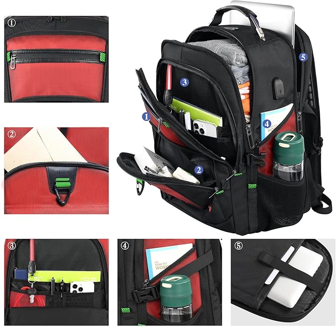 Z-MGKISS 18.4-19 Inch Extra Large Laptop Backpack, Travel Backpack - Image 2