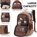 Tzowla Vintage Canvas Laptop Backpack - Image 2