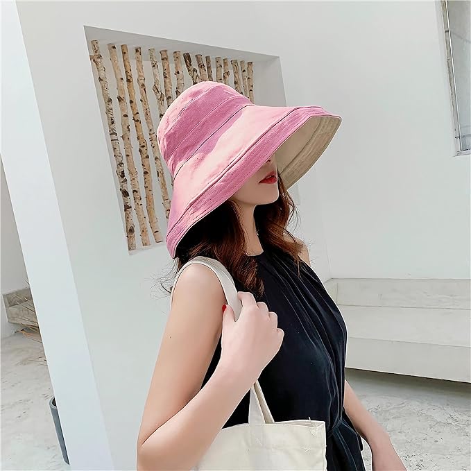 Women Wide Brim Sun Hats Metal Wired Edge Summer UV Protection Beach Fishing Hat - Image 5