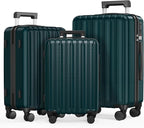 SHOWKOO Luggage Sets 3 Piece 100% PC Ultra Tough Hardside Expandable Suitcases by SHOWKOO