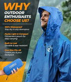 Foxelli Rain Poncho for Adults – Extra Long Reusable Waterproof Raincoat - Image 8