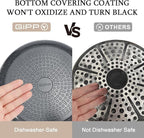 GiPP Ceramic Non Stick Frying Pans Set Removable Handle, Dishwasher & Oven Safe - Image 8