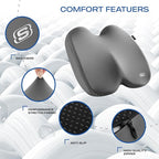 Skechers Memory Foam Seat Cushion, Ribbed Fabric Office Chair Cushion - Image 3