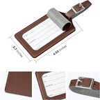 8 Pack Leather Luggage Travel Bag Tags by Travelambo - Image 5