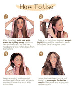 Yanibest Heatless Curls Overnight, Soft Heatless Hair Curler to Sleep in, No Heat Ribbon Wrap, Heatless Curling Set for Long Short Hair with Hair Scrunchies and Clip