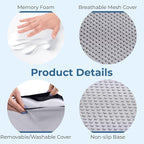 5 STARS UNITED Seat Cushion for Tailbone Pain Relief – Large Memory Foam - Image 7