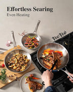 Stainless Steel Cookware Set, Tir-Ply Pots and Pans Set, PFOA Free, Frying Pans - Image 3