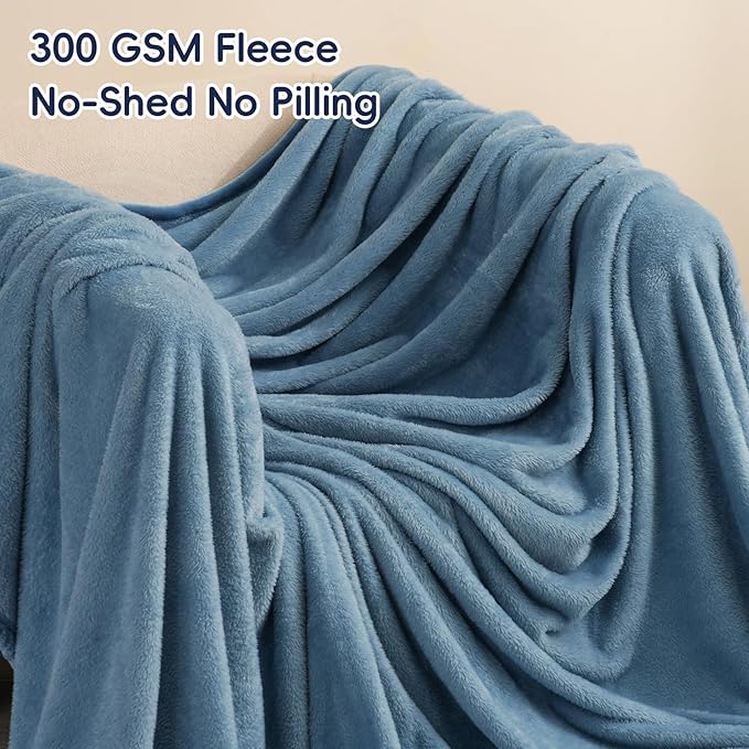 PHF Ultra Soft Fleece Blanket King Size, No Shed No Pilling Luxury Plush Cozy - Image 3