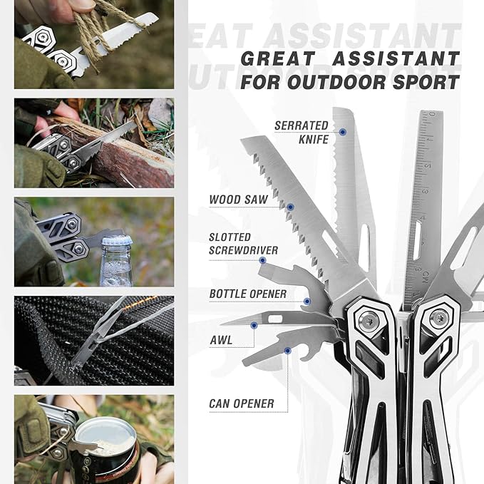 MOSSY OAK Multitool, 21-in-1 Stainless Steel Pocket Knife - Image 5