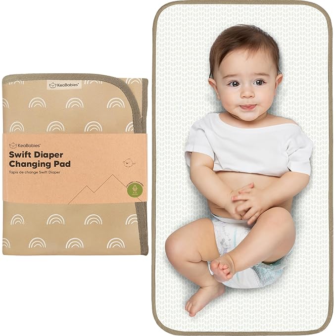 KeaBabies Portable Diaper Changing Pad, Easy Wipe Clean by KeaBabies