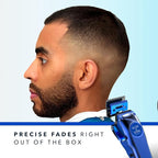 Blade & Stone™ Professional Barber Hair Clippers for Men PC801 Clipper | Diamond-S™ Blade | Micro-Gap Tech | Professional 7200 RPM Digital Motor, All-Metal, Cordless Clippers - Big Blue