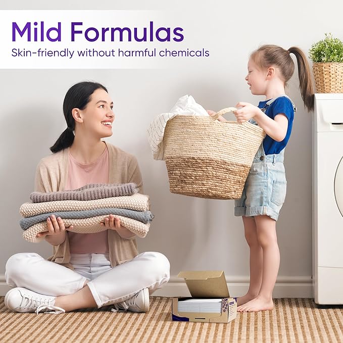 Lavender Laundry Detergent Sheets Travel Eco-friendly 300 Loads Fisroa Clothes - Image 8
