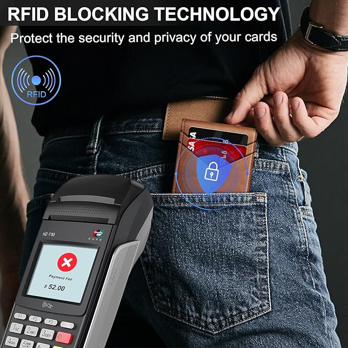 Wallet for Men Wallet with Slim Pop Up Card Holder for 12-14 Cards, RFID - Image 3